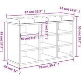 vidaXL Klop za čevlje bela 82x32x50 cm inženirski les | Shoptok.si