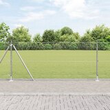 vidaXL varjena žičnata ograja z 7 flanged stebrički 0.8x10 m pocinkanega jekla Cene