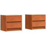  Noćni ormarići 2 pcs Vosak smeđa 40 x 30.5 x 35.5 cm Borovina | shoptok.hr
