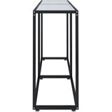 vidaXL Konzolni stol boja bijeli mramor 160x35x75,5 cm kaljeno staklo | shoptok.hr