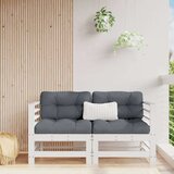  Kutne vrtne sofe 2 kom bijele od masivne borovine | shoptok.hr