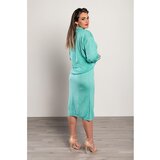 Fenzy Pleteni Dugi Komplet Majice I Suknje, Tirkizna | shoptok.hr