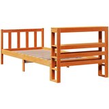  Okvir kreveta s uzglavljem voštano smeđi 100x200 cm od borovine | shoptok.hr