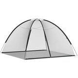 vidaXL Komarnik mongolski z vrati 220 mreža črna 200x200x135 cm | Shoptok.si