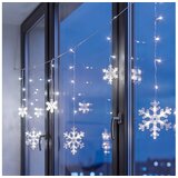 Brilagi LED Božićna zavesa 77xLED/3xAA/USB 3,8m pahuljice hladno bela | Eponuda.com