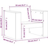 vidaXL Vrtna sofa voštano smeđa 79 x 60 x 62 cm od masivne borovine | shoptok.hr