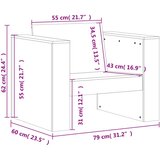 vidaXL Vrtni kavč voščeno rjav 79x60x62 cm trdna borovina | Shoptok.si