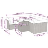 vidaXL 9-dijelni set vrtnih sofa s jastucima poliratan smeđi | shoptok.hr