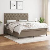 The Living Store Box spring postelja z vzmetnico taupe 180x200 cm blago - Box Spring Postelja, (21512104) | Shoptok.si
