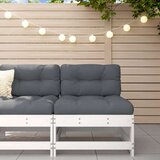  Srednja vrtna sofa bijela od masivne borovine Cijene