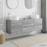  Set namještaja za kupaonicu 3 kom. Siva Sonoma 49,5 x 44,5 x 66 cm | Shoptok.si