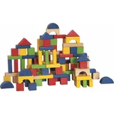 Woody Konstrukcijska igrača barvne kocke v kartonu - 100 kosov