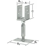 Nastavljivi podporni nosilec (Do x Š x V: 150 x 140 x 115 mm, Jeklo)