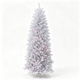 Costway Vitko umetno božično drevo z LED-osvetlitvijo, 190 cm – belo, (5000497708) Cene