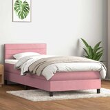 Box spring krevet s madracem ružičasti 80 x 220 cm baršunasti | shoptok.hr