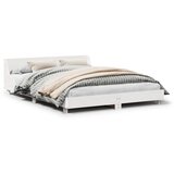 Maison Chic Posteljni okvir - Dvoposteljna postelja - Zakonska postelja brez vzmetnice bel 150x200 cm trdna borovina-J11513, (21767737) | Shoptok.si