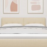 LED glava kreveta s LED trakama Krema 160 cm tkanina | shoptok.hr