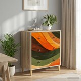  Komoda BONN Retro valni uzorak 66 x 36,5 x 75 cm Sonoma | shoptok.hr