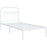 Metalni okvir za krevet s uzglavljem bijeli 90x200 cm | shoptok.hr