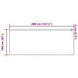 vidaXL Čipkasta zavjesa sa zavjesama Cvjetni Bijela 400 x 160 cm Poliester | shoptok.hr