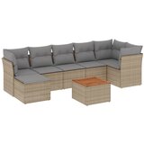 Maison Chic Seti vrtnega pohištva - Vrtna garnitura - Vrtni pohištvo set 8-delna z blazinami bež poli ratan, (21799348) | Shoptok.si