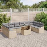  Set sofe s jastukom 11 pcs Bež i svijetlo siva poliratan | shoptok.hr