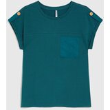 Marisse Dark Green T-Shirt With Pocket | Shoptok.si