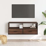 vidaXL TV ormarić boja hrasta 100x31x39,5 cm konstruirano drvo i metal | shoptok.hr