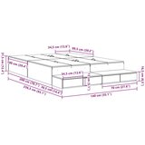  Krevet s ladicama s ladicama Bijelo 140 cm Konstruirano drvo | shoptok.hr