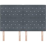 LED glava kreveta s LED trakama Tamno siva 144 cm Baršun | shoptok.hr