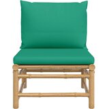  Srednja vrtna sofa od bambusa sa zelenim jastucima | shoptok.hr