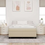 Box Spring Krevet s madracem svijetlozeleno sivo 140x200 cm kordna tkanina | shoptok.hr