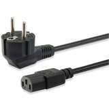 Equip 112121 napajalni kabel črn 3 m napajalni vtič tip F C13 spojnik tok priključni kabel 3 m črna, (21227195) | Shoptok.si