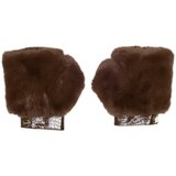 Ayfee Rokavice MANICOTTI FAKE FUR GU25235 Kostanjeva Cene