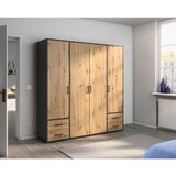Rauch Möbel omara s klasičnimi vrati, siva, hrast artisan | Shoptok.si