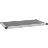 vidaXL Podstavek za zunanji tuš WPC nerjaveče jeklo 110x62 cm siv | Shoptok.si