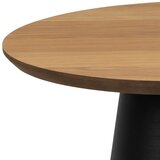 Actona Crni/u prirodnoj boji okrugli stolić za kavu s pločom stola u dekoru hrasta ø 45 cm Soli – | shoptok.hr