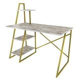 Woody Fashion Radni sto 120x120x60 cm Bijelo-zlatni | Eponuda.ba