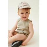 Liewood Otroška kapa Tone Baby Printed Cap bež barva