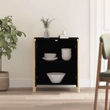  Komoda črna 62x38x70 cm inženirski les, (20654859) | Shoptok.si
