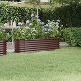  Povišena vrtna gredica od pocinčanog čelika 152 x 40 x 36 cm smeđi | Eponuda.ba