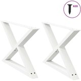  noge kavne mize 2 kosa bela 70x(42-43,3) cm jeklo Cene