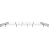 Pasja ograda s 40 paneli črna 100x50 cm prašno barvano jeklo - - črna - 66 - 1100 x 900 x 50 cm - | Shoptok.si