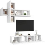  Komplet TV omaric 7-delni bela iverna plošča, (20913510) | Shoptok.si