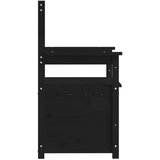  Klupa crna 112,5 x 51,5 x 96,5 cm od masivne borovine | shoptok.hr