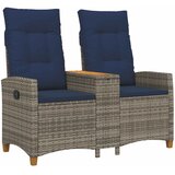  Rekreativna klupa s stolom Siva i tamnoplava 126 x 65 x 112 cm | shoptok.hr