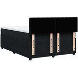 vidaXL Box spring postelja z vzmetnico črna 160x200 cm žamet | Shoptok.si