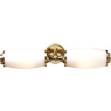 Elstead Lighting Elstead Eliot Stenska svetilka za kopalnico z dvema lučema, polirana medenina, IP44, G9, (22099305) | Shoptok.si