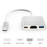 Kettz Adapter konverter Tip C - HDMI/USB 3.0/TIP C TCH-300