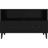 TV ormarić crni 80 x 36 x 50 cm od konstruiranog drva | Eponuda.com